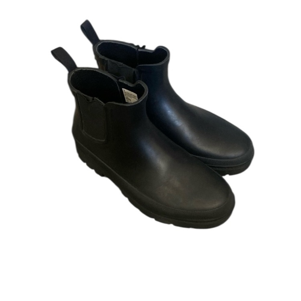 Target Black Ankle Booties with Elastic Panels